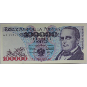 100000 zlotych 1993 seria ae a6
